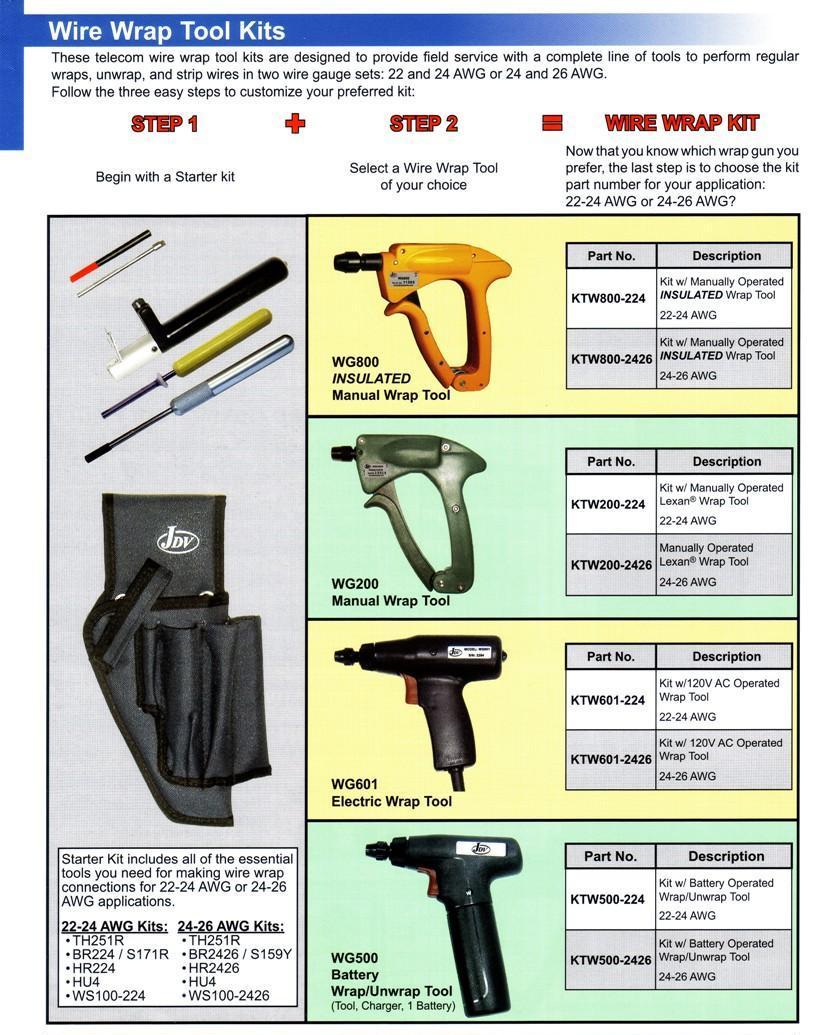 Wire Wrap Tool Kits : KTW800-224, KTW200-224, KTW601-224, KTE500-224